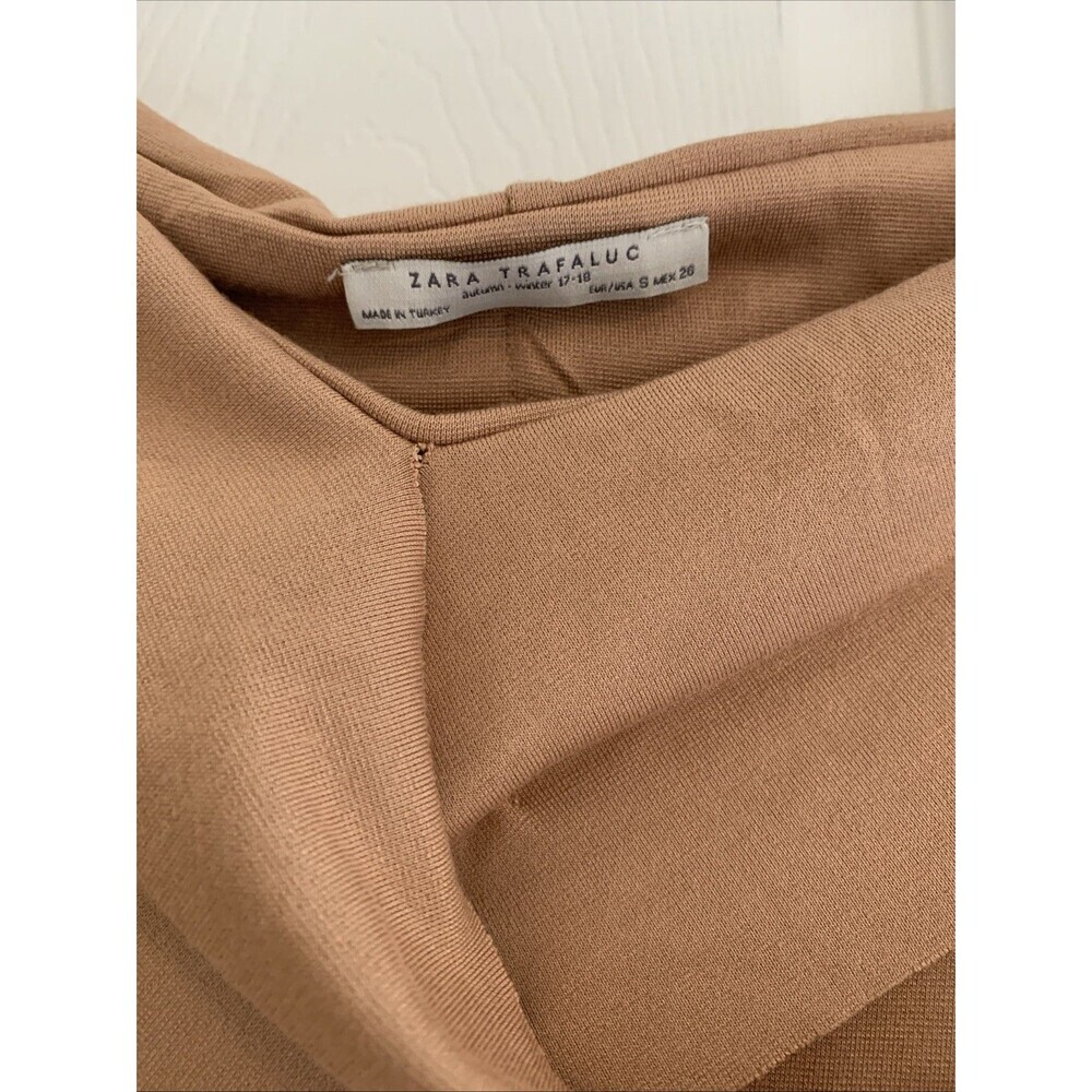 Zara off-the-shoulder dress, nude, size S - Picture 3 of 4